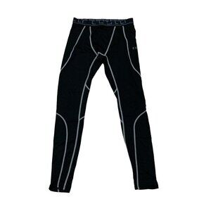 Tesla Women's M Medium Workout Leggings Stretchy Exposed Seams Black